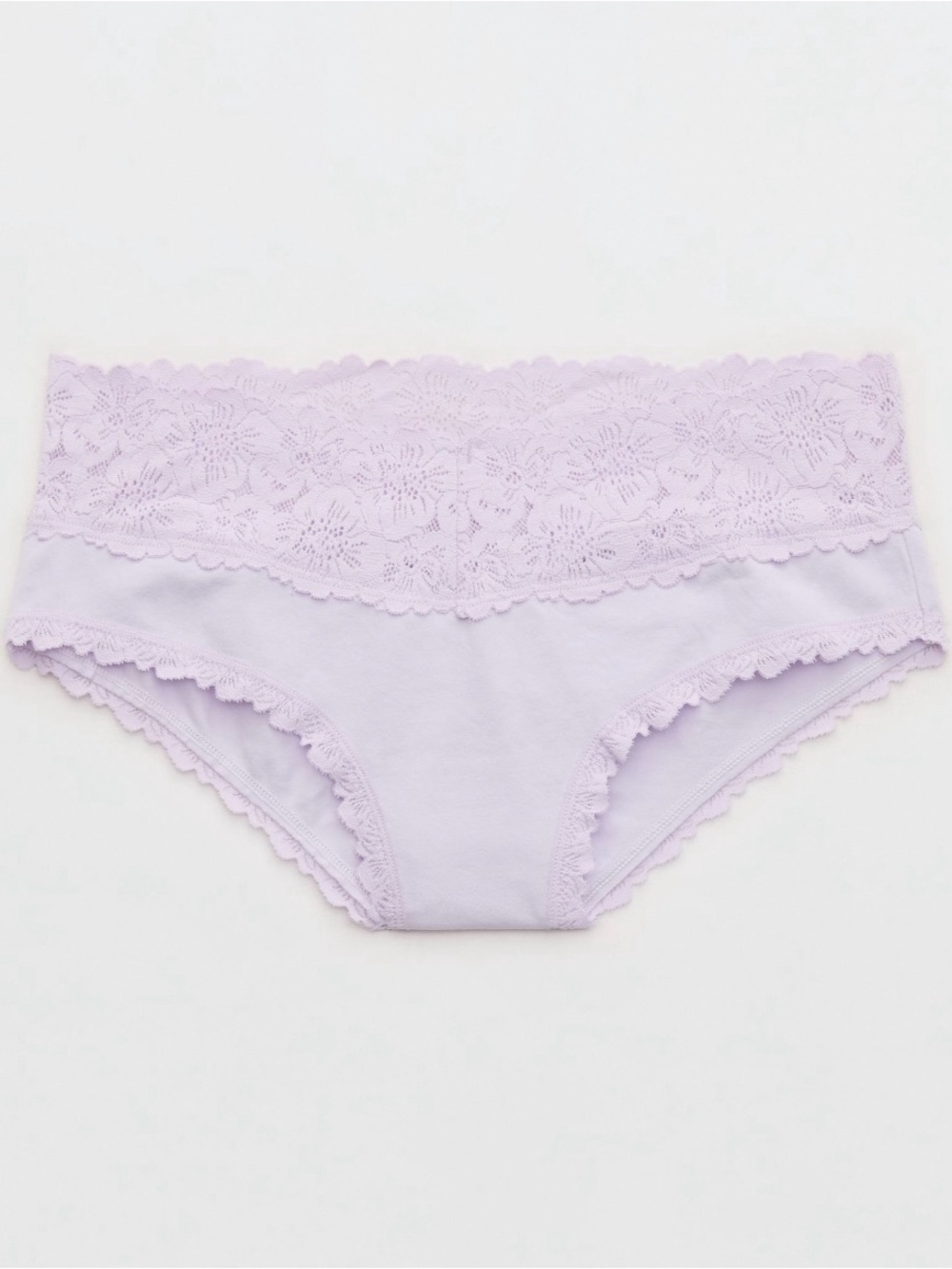 NWT Aerie Superchill Cotton Rosey Lace Cheeky Panty